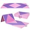 4-Panel PU Leather Folding Exercise Gym Mat with Carrying Handles and Removable Zippered Cover